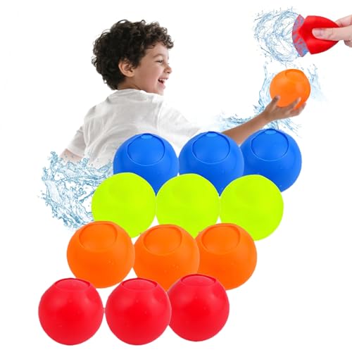 Bomba d'acqua riutilizzabile in silicone, chiusura automatica e ricaricabile, adatta per giardino, piscina, spiaggia e feste estive