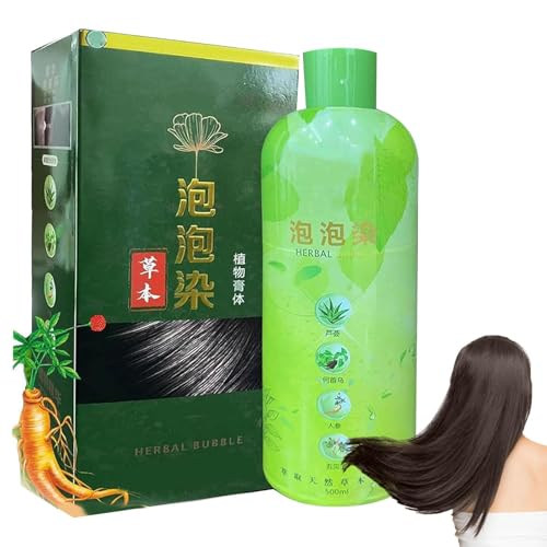 Champú para teñir el cabello,Champú para teñir el cabello negro - Acondicionador de color de 3 en 1,Cobertura de canas, champú duradero para tinte de largo para ancianos y mujeres