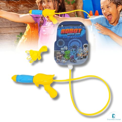 Pistola Lança Água com Mochila Reservatório 800ml Alças Confortáveis Ideal para Brincadeiras no Verã