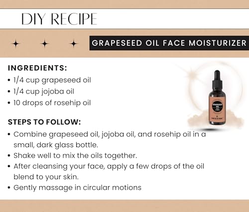 Image of Earth N Pure Grapeseed Oil Cold Pressed, Natural and Therapeutic Grade 50 ml