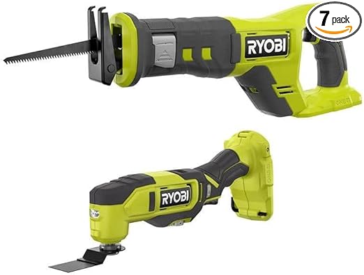 Ryobi One+ 18V Cordless 2-Tool Combo Kit w/Multi-Tool & Reciprocating Saw (Tools Only)