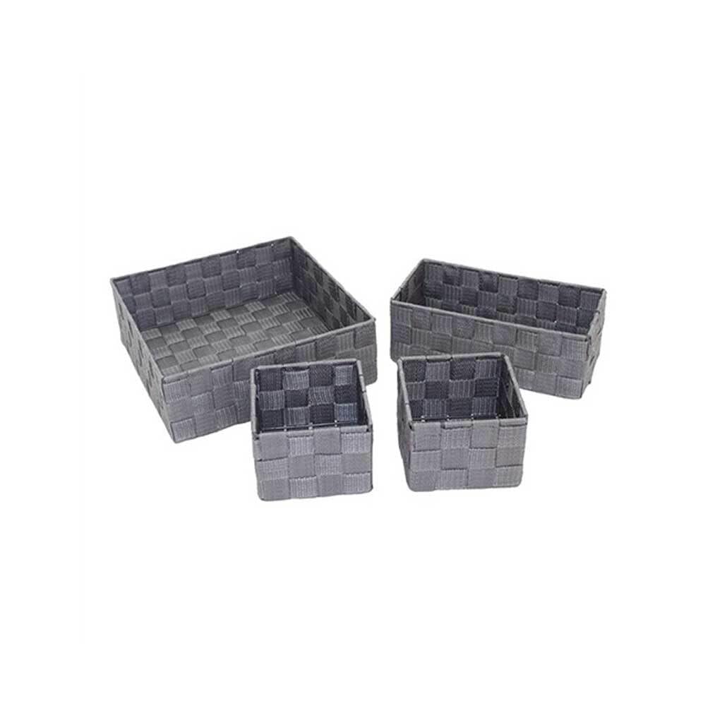 Vêtements ménagers organisation boîte de rangement portable et compartimentée en lot de 4