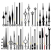 YOCDNOV 14 Stile Schwarze Wanduhrzeiger Kit für kleine und große Uhr- Ersatz-Metall-Uhrzeiger für Quarz-Uhrwerk, Kurze Uhrzeiger, Lange Schlosszeiger, für DIY Reparatur Ersatz