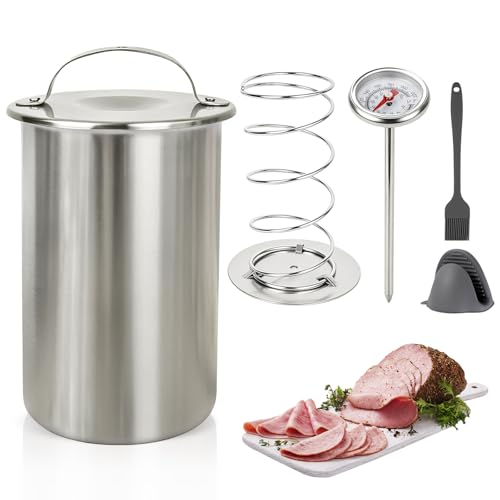Jiuzhoudeal Deli Meat Press Mold with Thermometer, Stainless Steel Lunch