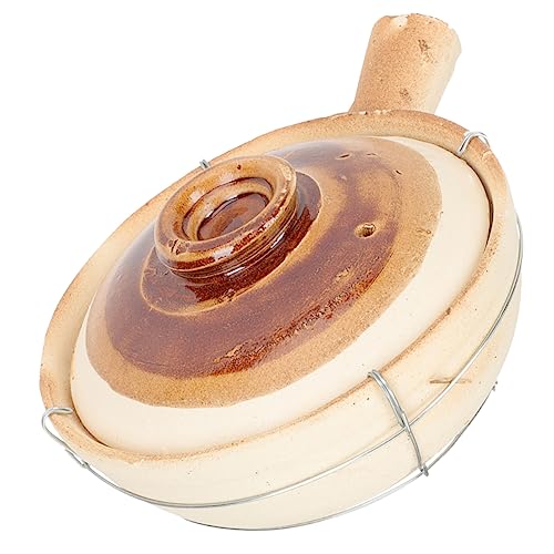 Ipetboom Pentola in Terracotta con per Cucina Casseruola Piccola per Cottura Zuppe e Spezzatini Design e Riscaldamento Uniforme per Stufati e