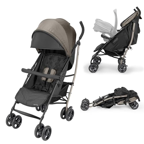 Image of Ingenuity 3Dlite Jewel Convenience Stroller - Lightweight Folding Stroller with Car Seat Compatibility, Extra-Large Canopy & Storage