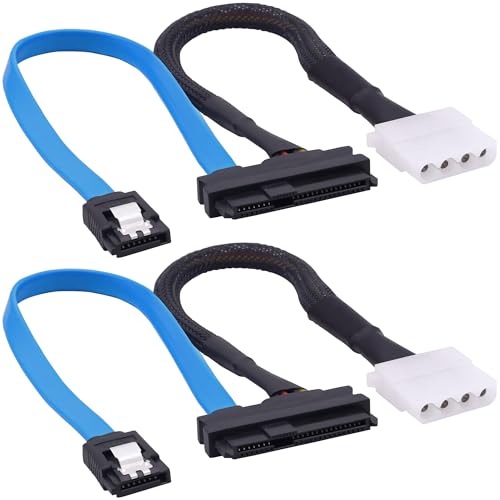 Câble SAS vers SATA 3.0 SFF-8482 conducteurs haute fidélité Molex 4 broches pour environnement RAID