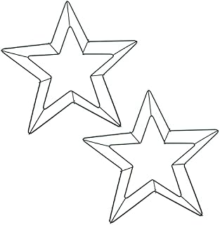 WINOMO 2pcs Star Wire Wreath Frame Metal Pentagram Shaped Wreath Rings Floral Wreath Crafts Hoops DIY Macrame Wire Form Festival Decoration