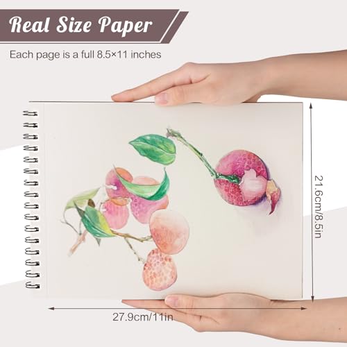 Sketch Book 8.5×11 inch, Spiral Bound Sketch Pad 50 Sheets (68lb/100gsm), Acid-Free Sketchbook for Drawing Painting Sketching, Art Paper Drawing Supplies for Teens Adults Artists Graduation Gifts - Image 8