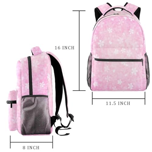 Sac à dos imprimé fleurs rose multicolore de taille moyenne - 2