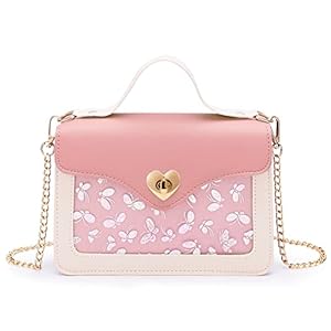 KALIDI Little Girls Handbags Heart Shaped Lock Girls Purse Mini Crossbody Bags Chain Kids Handbag Shoulder Bag for Girls…