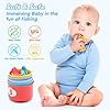 Pmueuff Juguetes Niños 1 Año, Juego Pesca de Tela con 15 Peces Colorido y 5 Taza Apilables Juguetes Montessori 1 Años Educativos Juguete Bebes Clasificación de Colores Regalos para Bebés 1 2 3 Años #3