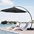 Tobeos 11FT Cantilever Umbrella with Base Included,Heavy Duty Cantilever Patio Umbrella Offset Umbrella with 360° Rotation for Pool,Garden,Backyard,Deck(Black)