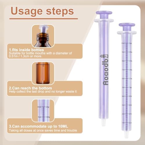 유아용 약 디스펜서 10ML 주사기, 아동용 구강 주사기, 바늘 없는 액체 플라스틱 주사기, 누출 방지 도징 도구, 독특한 색상 주사기 5개 - 5팩 — 사진 3