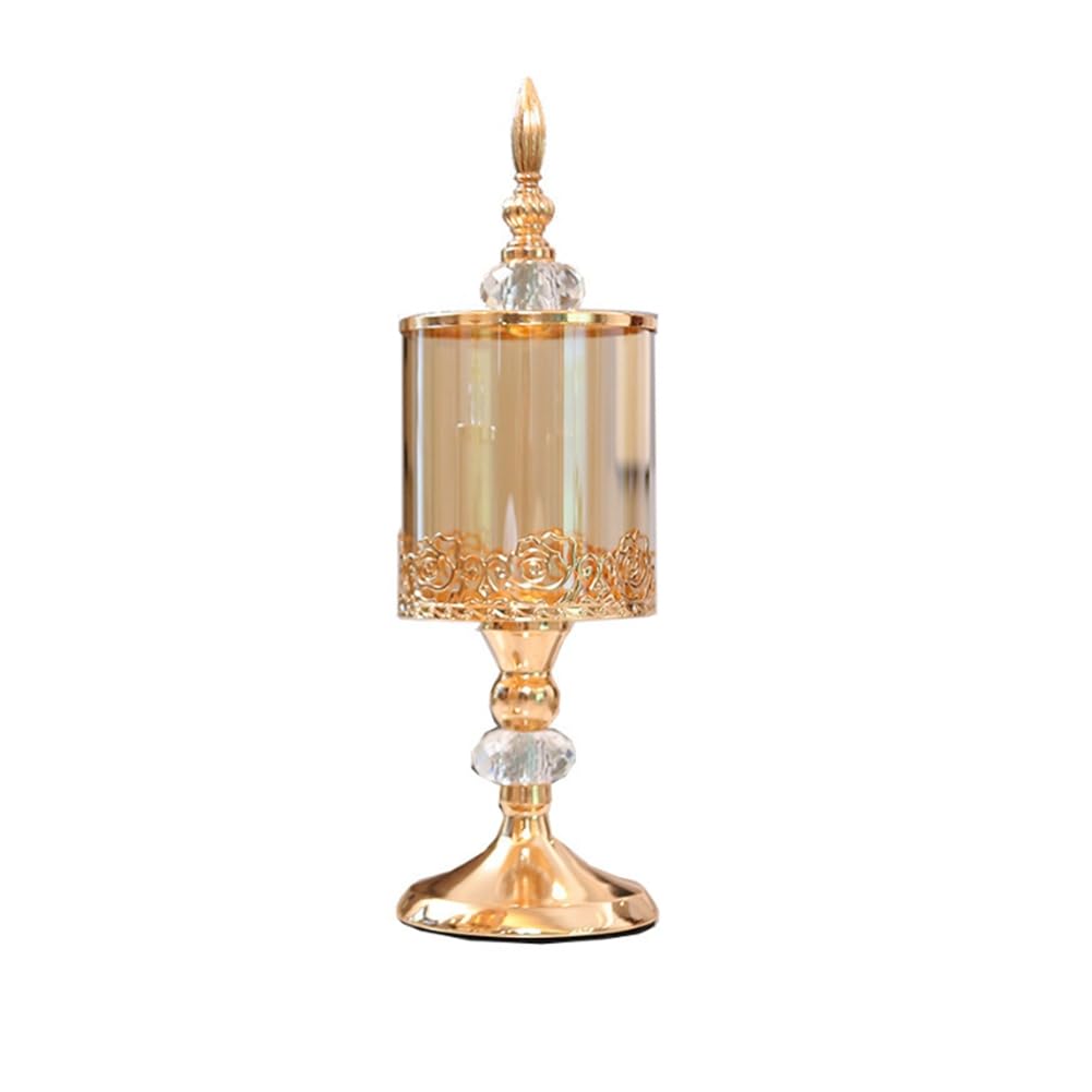 Pot de rangement en verre cristal rose, l'éclat poétique pour votre maison