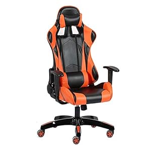 YUXIwang Bureaustoel E-sportstoel PU lederen Highback stoel Racing Game Stoel Bureaustoel Casters Fluidity kan worden aangepast tussen 90 ° en 150 ° compatibel met werkende gaming (kleur: Pi