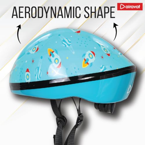 Image of Airavat Mini Rider Kids Cycling & Skating Helmet, Aerodynamic Shape, Size Adjustable with Quick Release Buckle (Cyan, Extra Small (44-48 cm))