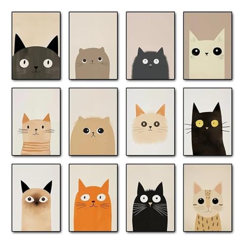 Affiches de chat mignon tableau déco nature et affiche murale moderne
