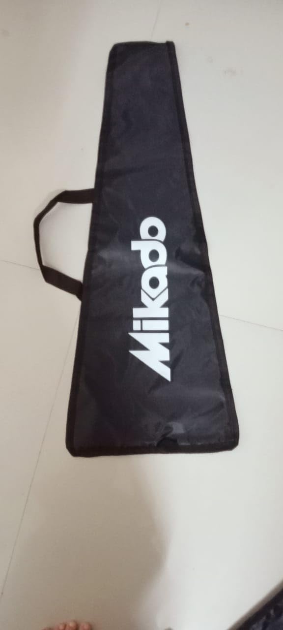 Badminton Racket Cover, Black with White Logo, Protective Carry Bag with Handle
