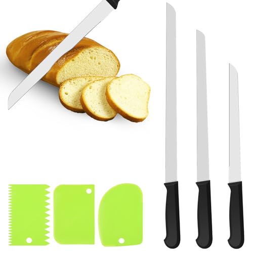 Set Cuchillos Pan 3 Piezas Acero Inox Base