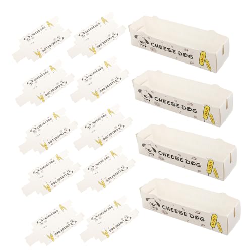 VALICLUD Cajas Para 100 Unidades Soporte Para Bandejas Calientes Papel Desechable Adecuado Para Fiestas Contenedor De Comida Para Llevar