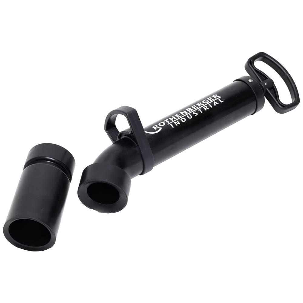 ROTHENBERGER Industrial limpiador de tuberías por succión RoPump Power, incluye 2 adaptadores, sifones y desagües en cocina, baño y aseo