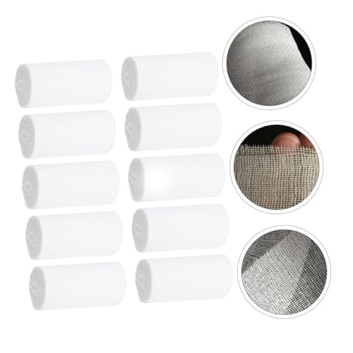 IMIKEYA 10 piezas rollos de gasa 8x600cm vendaje para primeros auxilios, cinta para compresión desechable para cuidado de heridas, entrenamiento y deportes de emergencia miniatura 6