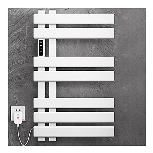Sèche-serviettes électrique blanc pour salle de bain mural à 7 barres - 2