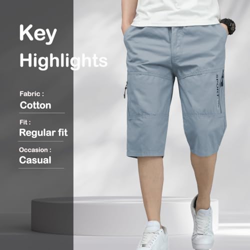 Image of TAGDO Men's Solid Cotton Shorts | Shorts Pant for Men | Shorts for Men (2003)