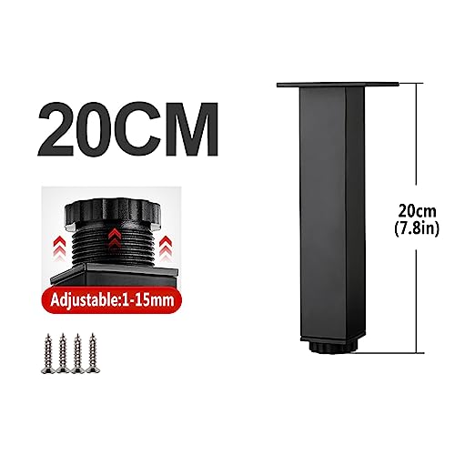 Pieds de meuble réglables 20cm en aluminium pour canapé et table basse - 3