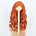 Miss U Hair Cute 7-8 Inch (for 17CM-19CM's head) 1/4 BJD Wig Doll Wig Long Curly Carrot MSD DOD Pullip Dollfie Wig Handmade Girl Doll Making Supplies