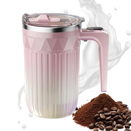 Taza de 450 ml, taza inteligente con calefacción, recargable por USB-C con pantalla de temperatura, acero inoxidable 316, para café, té, chocolate caliente en casa, oficina o viajes