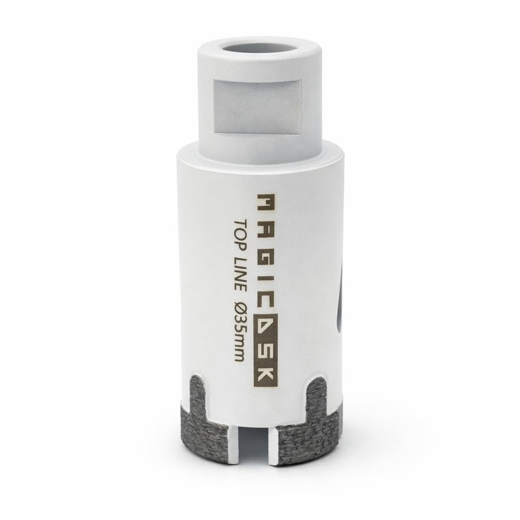 MagicDSK FSV3570 Punta per trapano diamantata, foretto, Diametro 35 mm, attacco M14 -Carotaggio Cemento Armato, Pietra e Laterizi – Uso Secco/Acqua