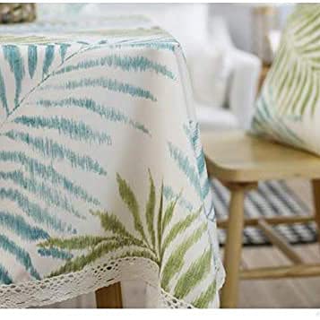 Nappe fraîche feuille verte en coton bleu vert de qualité supérieure résistante