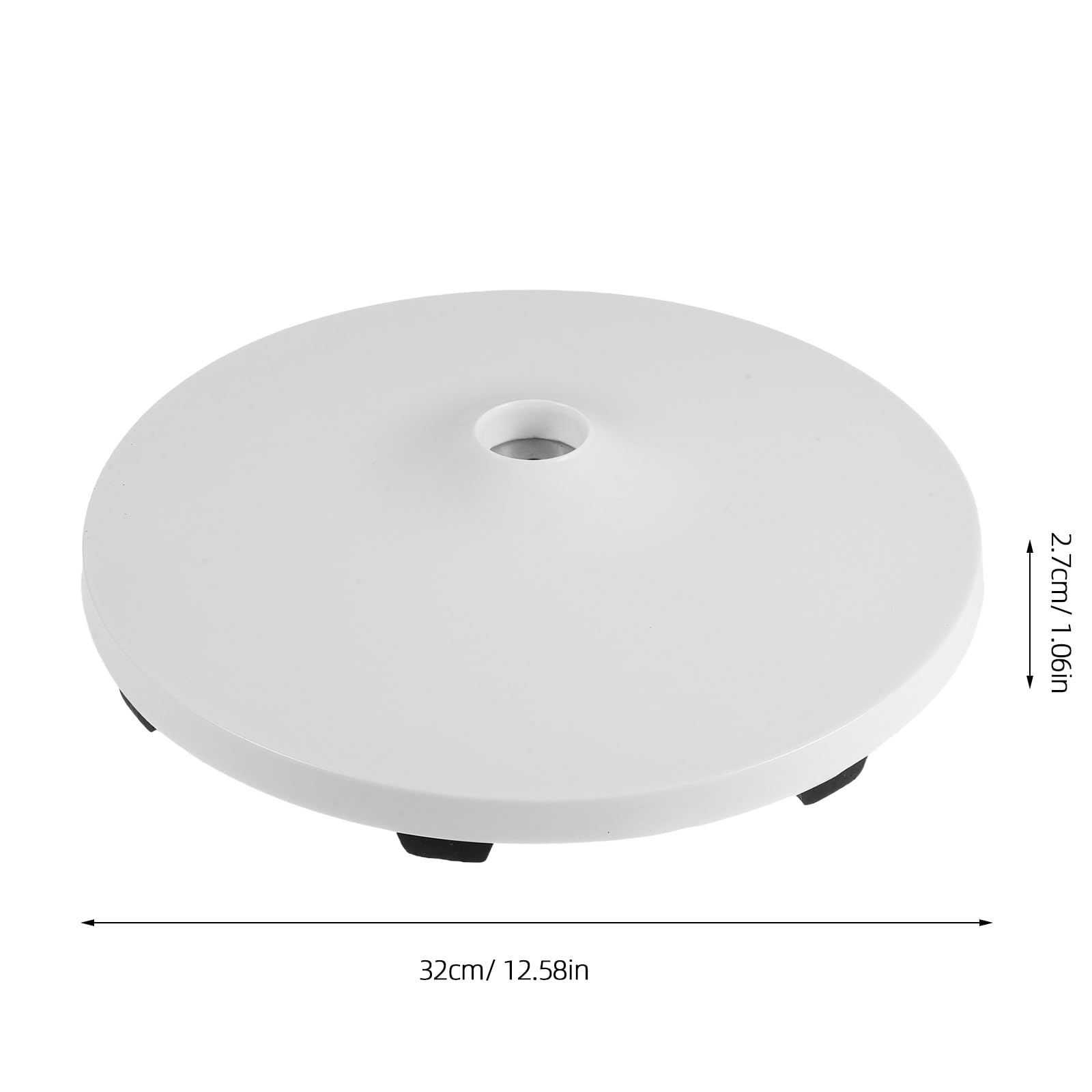 Podstawa do wentylatora podłogowego: 12,6" dolna płyta do wentylatora elektrycznego okrągła podstawa salonu, stabilna, nie chwieje się ani nie przechyla, otwór 0,5&;/1,6",