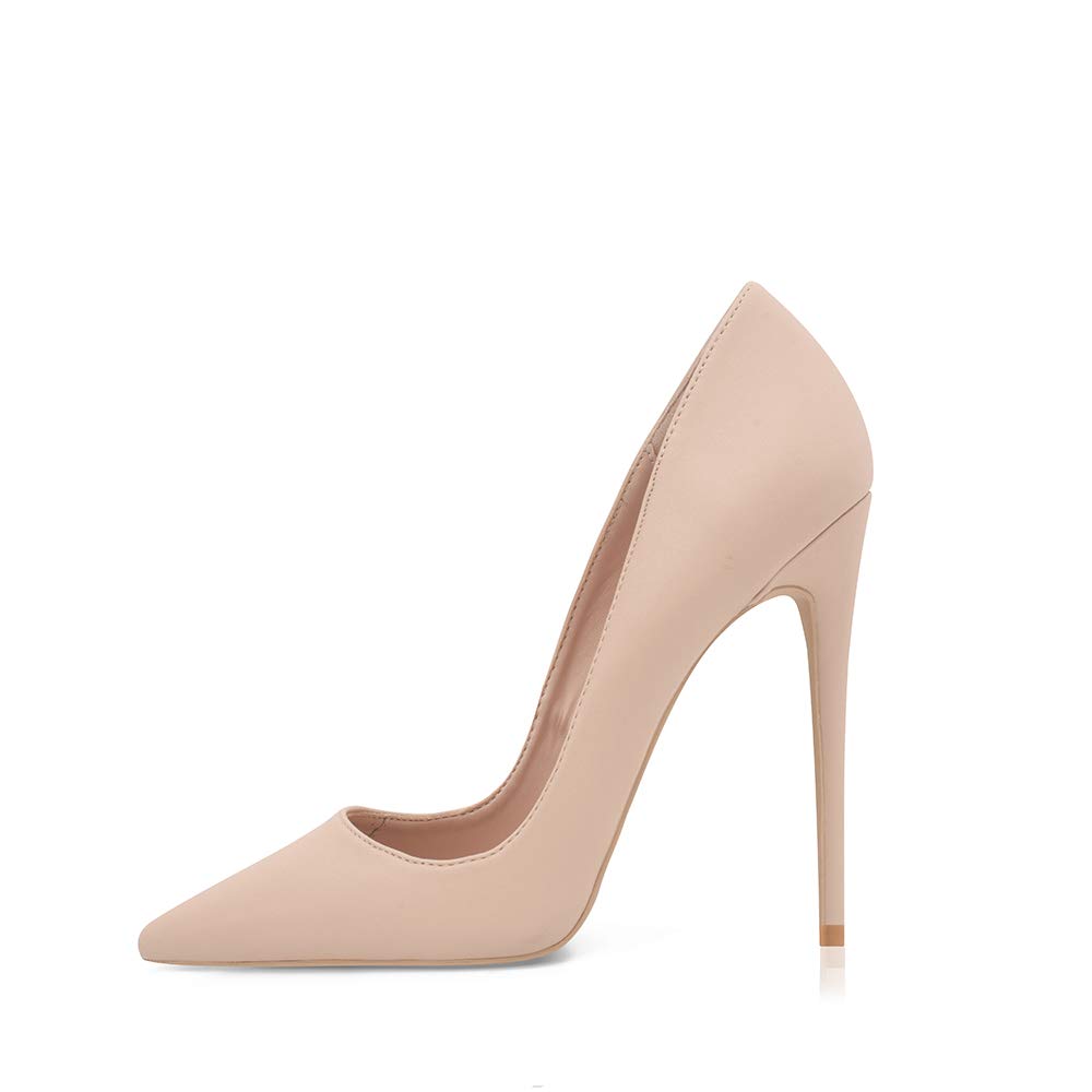 Elisabet TangWomen Pumps, Pointed Toe High Heel 4.7 inch/12cm Party Stiletto Heels Shoes Matte