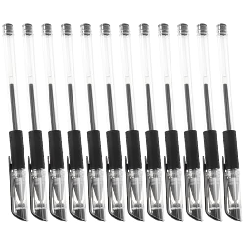 EXCEART 12 bolígrafos gel punta fina 0.5 mm tinta negra miniatura 2