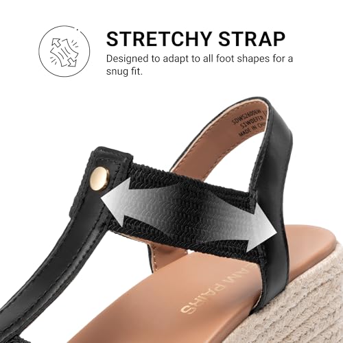 Espadrilles compensées avec soutien de la voûte de haute qualité