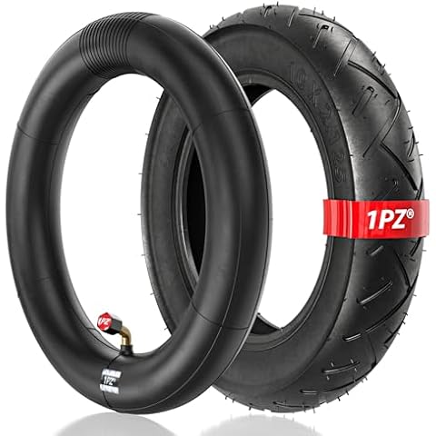 1PZ ITX-RFS Heavy Duty 10 x 2.125/10 x 2 Tire Tyre & Tube with Bent Valve Stem for Smart Electric Balance Scooter Stroller Bicycle 10" inch Unicycle Cover