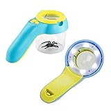 bote lupa insectos [Multiuso]: la lupa de insectos no solo es adecuada para observar insectos, la cubierta con mango también se puede utilizar sola, lo que se puede utilizar para pintar, leer y periódicos, ver mapas, etc.