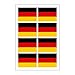 Generisch 8 Stück Aufkleber Deutschland Flaggen Set | Sticker Germany Autoaufkleber