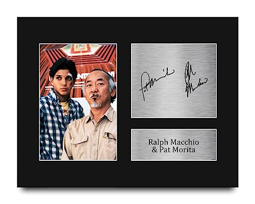HWC Trading Ralph Macchio & Pat Morita The Karate Kid Daniel, Mr Miyagi Gifts Printed Signed Autograph Picture for Movie Memorabilia Fans - US Letter Size