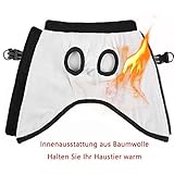 Voarge Hundejacke Winterweste Jacken, Hundemantel mit Geschirr für Kleine Hunde Hundemantel Wasserdicht Maschinen Waschbarer Reflektierender Streifen Design Haltbarer D-Ring (Schwarz, M)