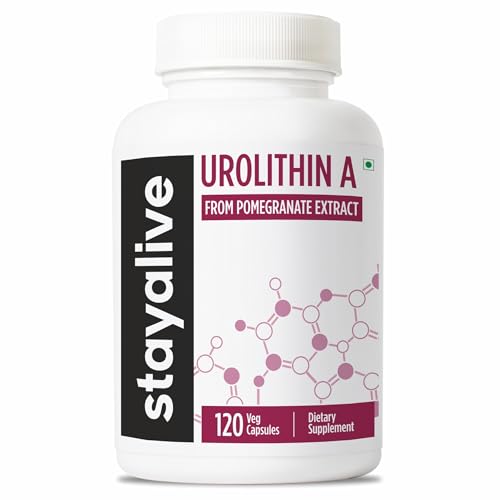 Image of STAY ALIVE Urolithin A Supplement 1000mg from Pomegranate Extract | Supports Mitochondrial Function, Cellular Renewal & Muscle Strength | Non-GMO & Gluten-Free Urolithin A+ Capsules | 120 Count