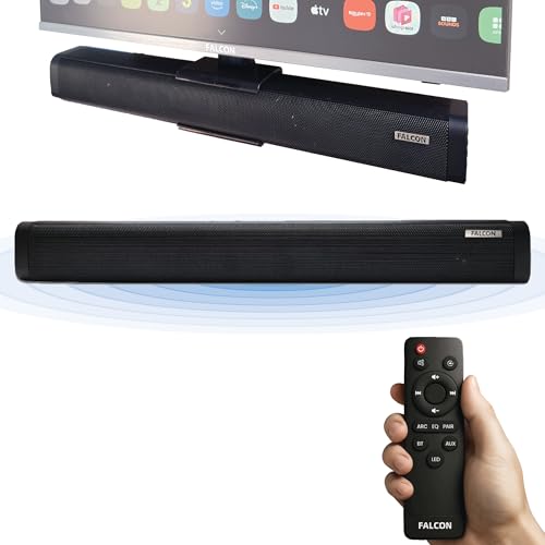 Falcon SB05 – 30W Immersive Soundbar (Including TV Mounting Bracket) – HDMI-ARC, Bluetooth 5, Enhanced Deep Bass, Optical Input, USB Input, Line In