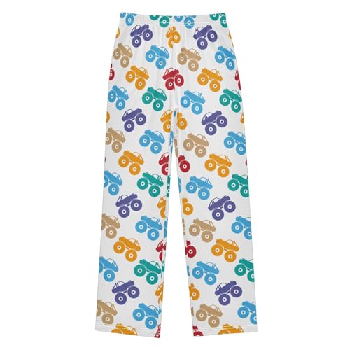 ZZXXB Colorful Tractor Boys Long Pants Soft Trousers Elastic Waist Kids Lounge Bottoms with Pockets S-XL