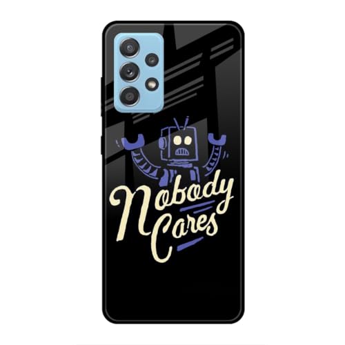 Image of SmashItUp Nobody Cares | Quote Designer Printed TPU Metal Case Mobile Back Cover for Samsung A53 5G
