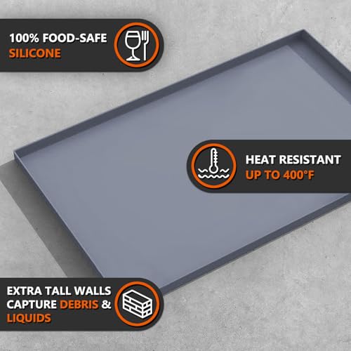 36" Silicone Griddle Mat for Blackstone 36 Inch Grill, Heavy Duty Food Grade Silicone Griddle Cover, Protect Your Grill from Dirt & Rust All Year Round (Gray) by Protebox - Image 6