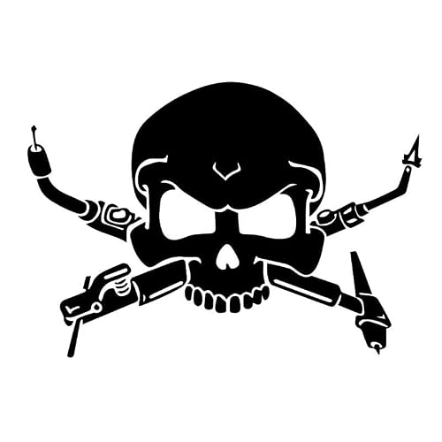 HAfgDJ 12.7 * 8.9 Cm Car Stickers, Fun Welder Skull Reflective Stickers, Car Fun Stickers, Motorcycle Decals