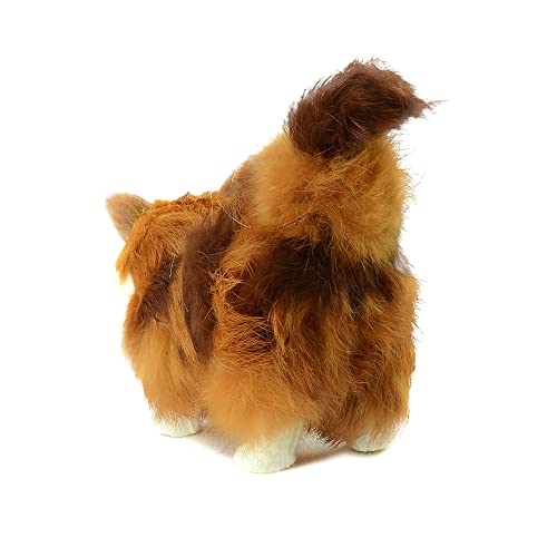 Mini Handmade Lifelike Cute Fake Catboy Black White Cats Plush Puppet Figurines Orange Tabby Realistic Stuffed Animals Cats Toy Furreal Kitty Fox Squirrel Decor Party Decorations Home(Orangecat) #TOP2